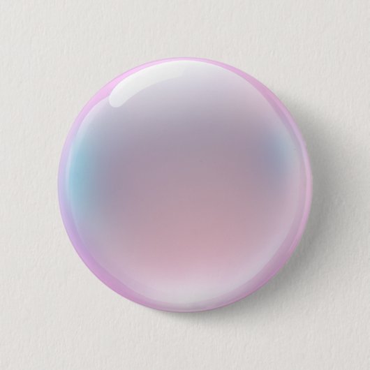 Iridescent Pink Bubble Emoji Button (Vorderseite)