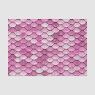 Iridescent Pink Glitzer Shiny Mermaid Fischskala Seidenpapier
