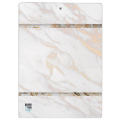 Iridescent Pink Marmor Klemmbrett (Rückseite)