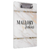 Iridescent Pink Marmor Klemmbrett (Rechts)