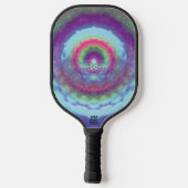 Iridescent Portal - Psychedelic Mandala Pickleball Schläger (Rückseite)