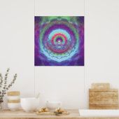 Iridescent Portal - Psychedelic Mandala Poster (Küche)