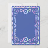 Iridescent Purple Pink Quinceañera Papel Picado Einladung (Rückseite)
