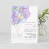 Iridescent Rainbow Baby oder Brautparty per Mail Einladung (Stehend Vorderseite)