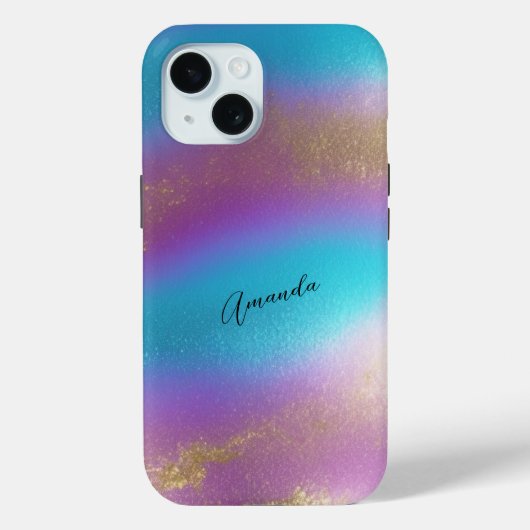 Iridescent Rainbow Glam Case-Mate iPhone Hülle (Rückseite)