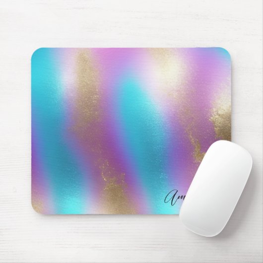 Iridescent Rainbow Glam Mousepad (Mit Mouse)