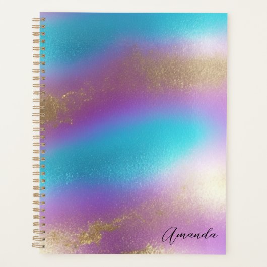 Iridescent Rainbow Glam Planer (Vorderseite)