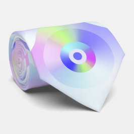 Iridescent Rainbow Gradient Fraktal Pattern Krawatte