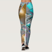 Iridescent Rainbow  - Holographic Glitter  Leggings (Rückseite)