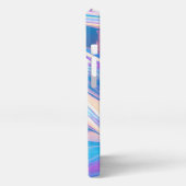 Iridescent Rainbow Metallic Pastel Pink, Aqua iPhone Hülle (Linke Seite)