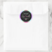 Iridescent Rainbow Soy Candle Labels Runder Aufkleber (Tasche)