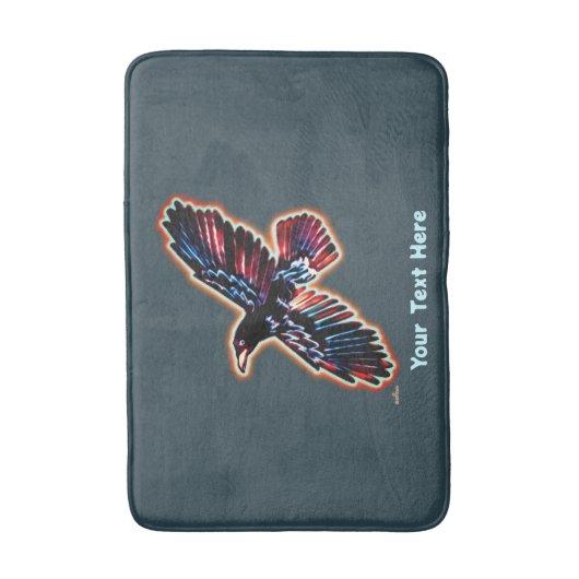 Iridescent Raven Badematte (Vorderseite Vertikal)