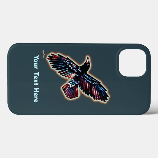 Iridescent Raven Case-Mate iPhone Hülle (Rückseite (Horizontal))