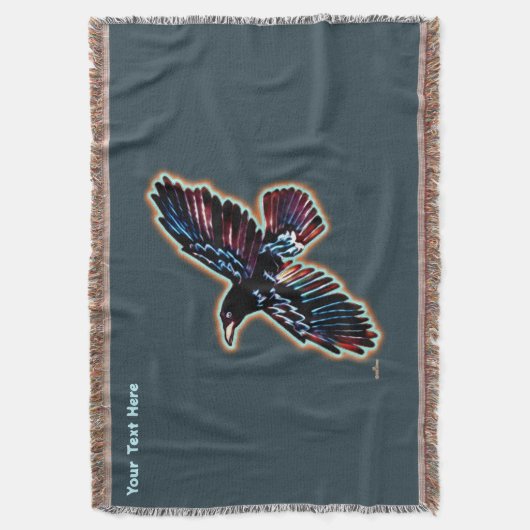 Iridescent Raven Decke (Vorderseite Vertikal)