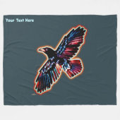 Iridescent Raven Fleecedecke (Vorderseite (Horizontal))