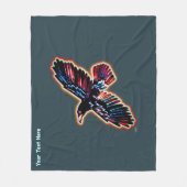 Iridescent Raven Fleecedecke (Vorderseite)