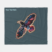 Iridescent Raven Fleecedecke (Vorderseite (Horizontal))