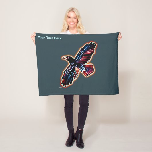 Iridescent Raven Fleecedecke (Beispiel)