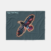 Iridescent Raven Fleecedecke (Vorderseite (Horizontal))