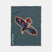 Iridescent Raven Fleecedecke (Vorderseite)