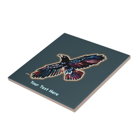 Iridescent Raven Fliese (Seite)