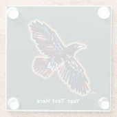 Iridescent Raven Glasuntersetzer (Rückseite)