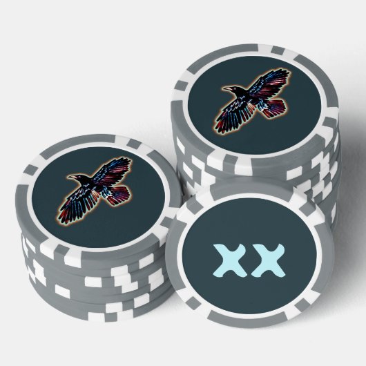 Iridescent Raven Pokerchips (Stapel)