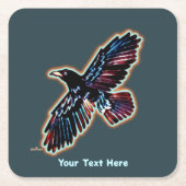 Iridescent Raven Rechteckiger Pappuntersetzer (Vorderseite)