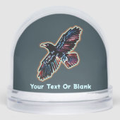 Iridescent Raven Schneekugeln (Vorderseite)