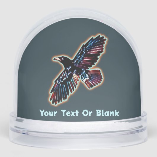 Iridescent Raven Schneekugeln (Vorderseite)