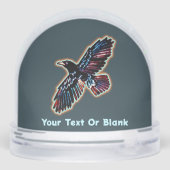 Iridescent Raven Schneekugeln (Rückseite)