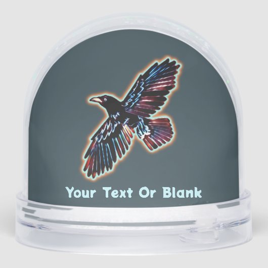 Iridescent Raven Schneekugeln (Rückseite)