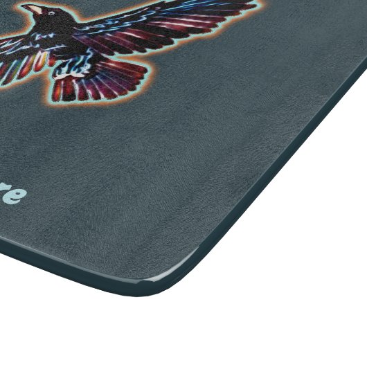 Iridescent Raven Schneidebrett (Ecke)