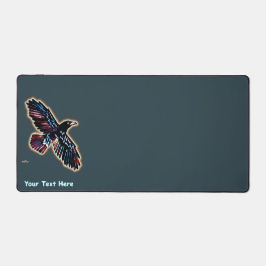 Iridescent Raven Schreibtischunterlage (Vorderseite)