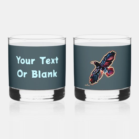 Iridescent Raven Whiskyglas (Rückseite)