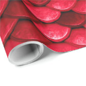 Iridescent Red Shiny Glitzer Mermaid Fischskala Geschenkpapier (Rolleneckpunkt)