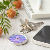 Iridescent Ribbons Personalisiert Button Schlüssel Schlüsselanhänger (Seite)