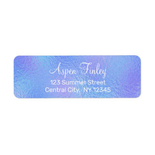 Iridescent Shimmer Elegante Rücksendeadressen-Aufk