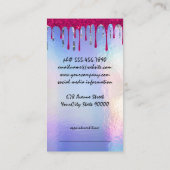 Iridescent Shimmer | GLITZER TROPFEN | Salonschere Terminkarte (Rückseite)