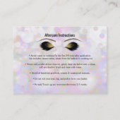 Iridescent Shimmer Lashes Empfehlungskarte (Rückseite)