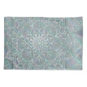 Iridescent Shimmer Mandala Boho Chic Kissenbezug (Rückseite)