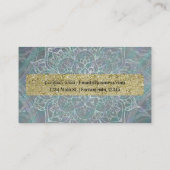 Iridescent Shimmer Mandala Boho Chic Visitenkarte (Rückseite)