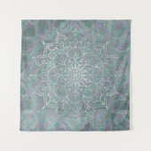 Iridescent Shimmer Mandala Boho Chic Wandteppich (Vorderseite (Horizontal))