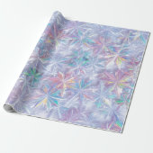 Iridescent shimmering snowflakes pattern geschenkpapier (Ungerollt)