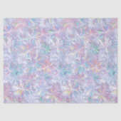 Iridescent shimmering snowflakes pattern seidenpapier (Vorderseite)