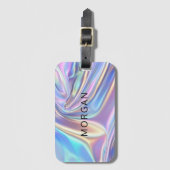 Iridescent Shiny Metallic Fabric, Name Gepäckanhänger (Vorderseite Vertikal)