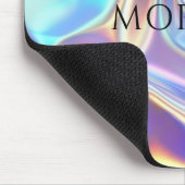 Iridescent Shiny Metallic Fabric, Name Mousepad (Ecke)