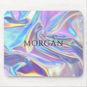 Iridescent Shiny Metallic Fabric, Name Mousepad (Vorne)