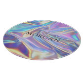 Iridescent Shiny Metallic Fabric, Name Schneidebrett (Ecke)