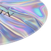 Iridescent Shiny Metallic Fabric, Name Schneidebrett (Ecke)
